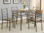 Anna 5-Piece Dining Set in Dark Bronze - California Exclusive