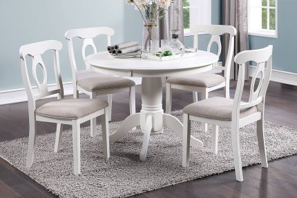 5-Pc White Dining Set in California: Elegant & Modern
