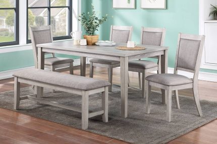Grey 6-Piece Dining Set in California | Modern Elegance