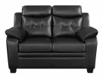 Shop Finley Black Tufted Loveseat in California | Luxurious Upholstered Seating