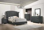 Melody 5-Piece Eastern King Tufted Upholstered Bedroom Set