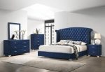 California's Finest: Melody 4-Pc Queen Tufted Set in Pacific Blue