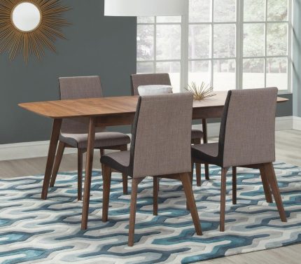<h6>(COA) </h6><h3>REDBRIDGE 5-PIECE DINING ROOM SET NATURAL WALNUT AND GREY