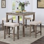 Elevate Your Dining Experience: TORREAN 5PC Counter Height Set in California