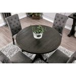 Alfred Round Dining Table in Dark Grey - California