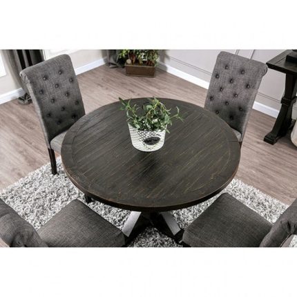 Alfred Round Dining Table in Dark Grey - California