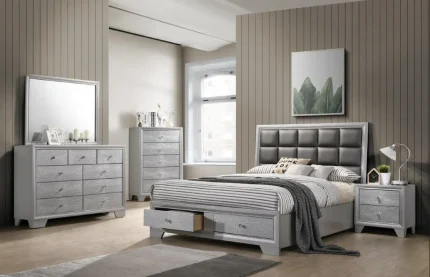 The B215 Queen 4-Piece Set Bed: California Comfort