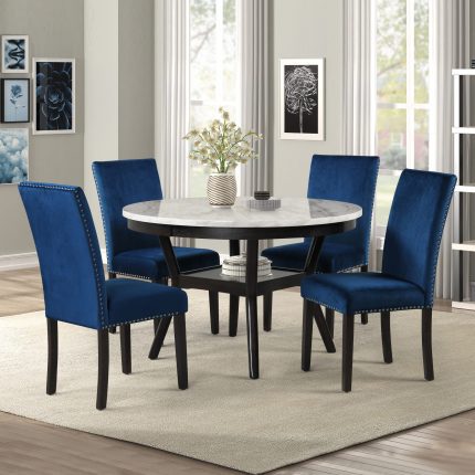 <h6>(NEW) </h6><h3>CELESTE ROUND DINING TABLE W/ 4 CHAIRS